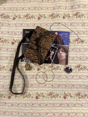 True Vintage 70s Boho Embroidered Crossbody Bag Faux Leather Festival Hippie